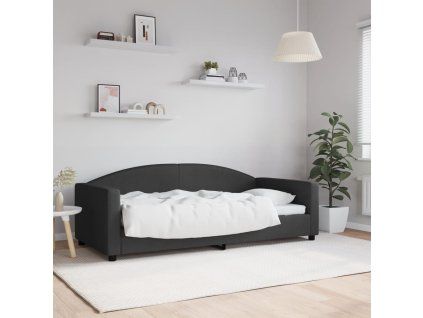 vidaXL Denná posteľ čierna 90x190 cm látka