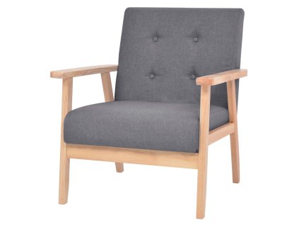 vidaXL Kreslo, tmavosivé, látka