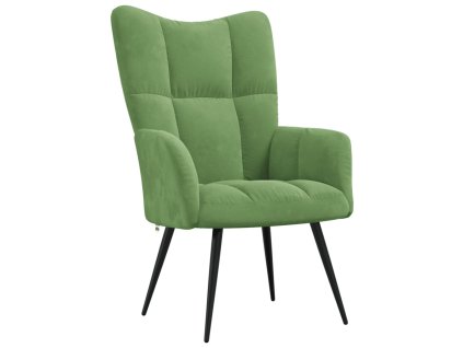 vidaXL Relaxačné kreslo bledozelené zamat