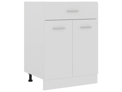 vidaXL Spodná skrinka+zásuvka, biela 60x46x81,5 cm, kompozitné drevo