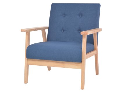 vidaXL Kreslo, modré, látka