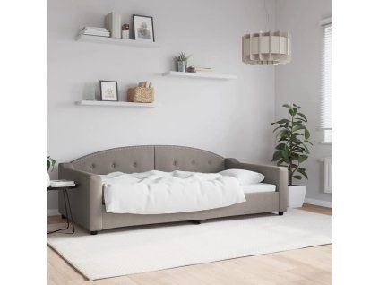 vidaXL Denná posteľ sivohnedá 100x200 cm látka
