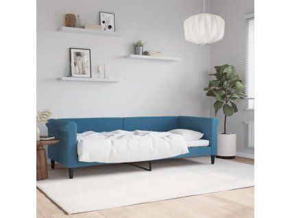 vidaXL Denná posteľ modrá 80x200 cm zamat