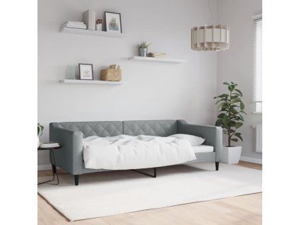 vidaXL Denná posteľ bledosivá 90x190 cm látka