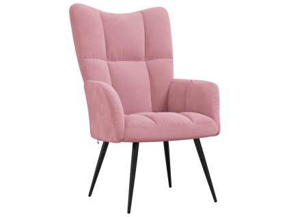 vidaXL Relaxačné kreslo ružové zamat