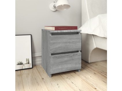 vidaXL Nočné stolíky 2 ks sivý dub sonoma 30x30x40 cm spracované drevo