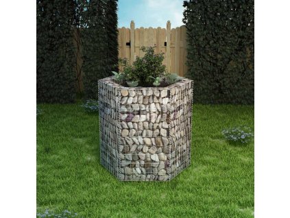 vidaXL Šesťhranný gabiónový vyvýšený záhon 100x90x100 cm