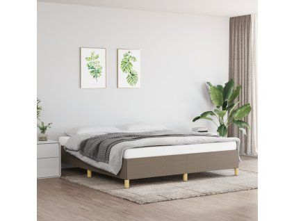 vidaXL Rám na boxspring posteľ sivohnedý 180x200 cm látka