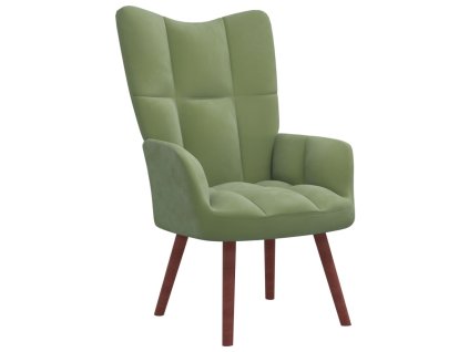 vidaXL Relaxačné kreslo bledozelené zamat