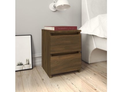 vidaXL Nočné stolíky 2 ks hnedý dub 30x30x40 cm spracované drevo