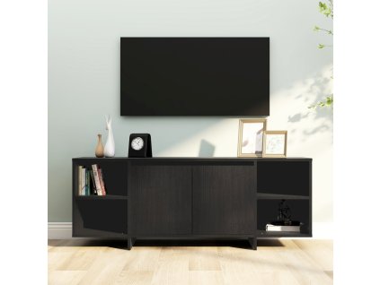 vidaXL TV skrinka čierna 130x35x50 cm drevotrieska