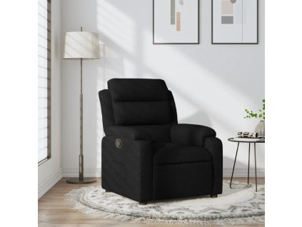 vidaXL Sklápacie kreslo čierne látkové