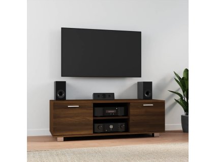 vidaXL TV skrinka hnedý dub 120x40,5x35 cm spracované drevo