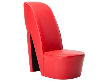 vidaXL Kreslo v tvare topánky červené umelá koža