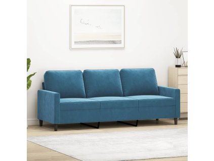 vidaXL 3-miestna pohovka modrá 180 cm zamat