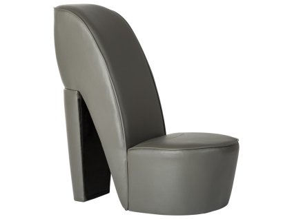 vidaXL Kreslo v tvare topánky sivé umelá koža