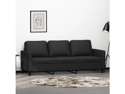 vidaXL 3-miestna pohovka, čierna 180 cm, umelá koža