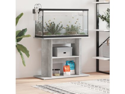 vidaXL Stojan na akvárium betónový sivý 80x35x60 cm kompozitné drevo