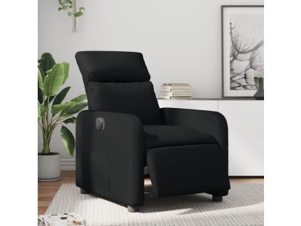 vidaXL Elektrické sklápacie kreslo čierne umelá koža