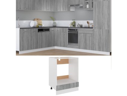 vidaXL Skrinka na sporák sivý sonoma 60x46x81,5 cm spracované drevo