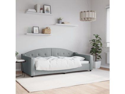 vidaXL Denná posteľ bledosivá 90x190 cm látka