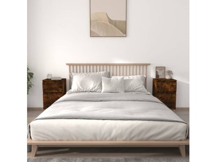 vidaXL Nočné stolíky 2 ks dymový dub 40x35x70 cm