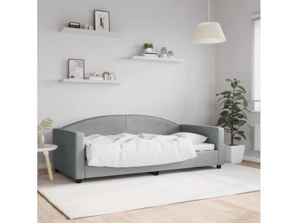 vidaXL Denná posteľ bledosivá 90x190 cm látka