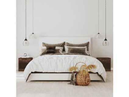 vidaXL Nočné skrinky 2 ks so zásuvkou dymový dub