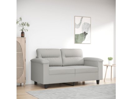 vidaXL 2-miestna pohovka bledosivá 120 cm mikrovlákno