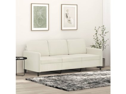 vidaXL 3-miestna pohovka krémová 180 cm zamat