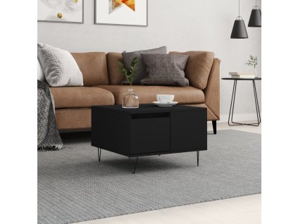 vidaXL Konferenčný stolík čierny 55x55x36,5 cm spracované drevo