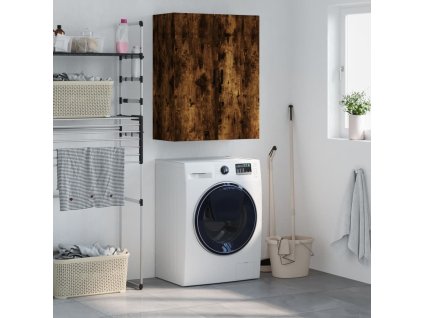 vidaXL Nástenná skrinka dymový dub 69,5x34x90 cm