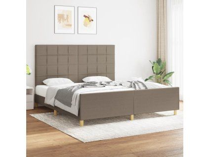 vidaXL Posteľ bez matraca sivohnedá 180x200 cm látka