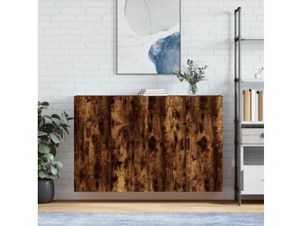 vidaXL Nástenné skrinky 2 ks dymový dub 69,5x34x90 cm