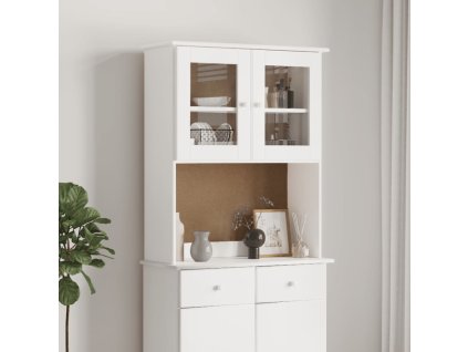 vidaXL Vrchná časť šatníka ALTA biela 77x30x92 cm masívna borovica