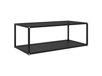 vidaXL Konferenčný stolík, čierny 100x50x35 cm, tvrdené sklo