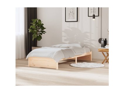 vidaXL Posteľný rám masívne drevo 90x200 cm