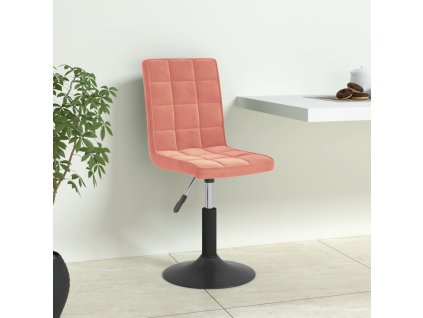 vidaXL Otočné jedálenské stoličky 4 ks ružové zamatové