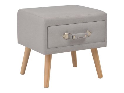 vidaXL Nočný stolík sivý 40x35x40 cm látkový