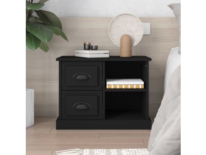 vidaXL Nočný stolík čierny 60x35,5x45 cm