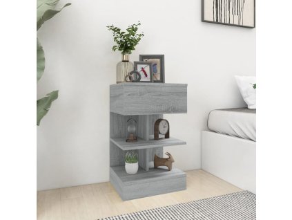 vidaXL Nočné stolíky 2 ks sivý dub sonoma 40x35x65 cm spracované drevo