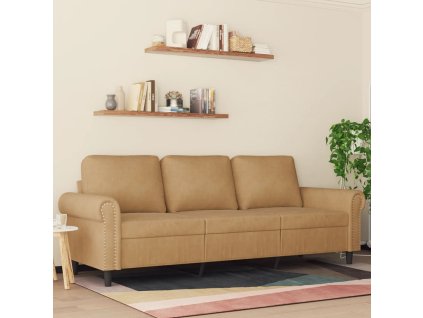 vidaXL 3-miestna pohovka hnedá 180 cm zamat