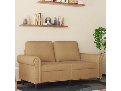 vidaXL 2-miestna pohovka hnedá 120 cm zamat