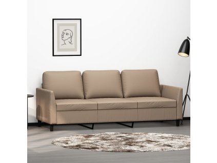 vidaXL 3-miestna pohovka kapučínová 180 cm umelá koža