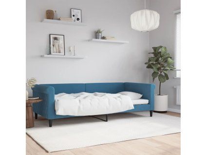 vidaXL Denná posteľ modrá 80x200 cm zamat