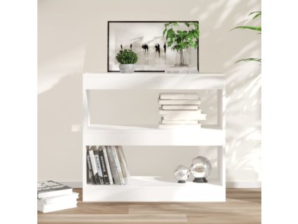 vidaXL Knižnica/deliaca stena biela 80x30x72 cm