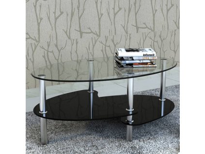 vidaXL Konferenčný stolík s exkluzívnym dizajnom, čierny