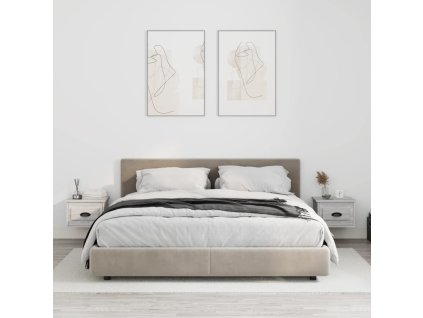 vidaXL Nástenné nočné stolíky 2 ks sivé dub sonoma 41,5x36x28cm