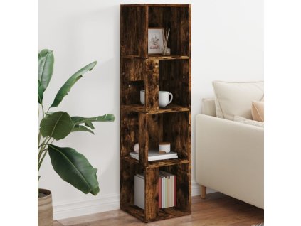 vidaXL Rohová skrinka dymový dub 33x33x132 cm spracované drevo