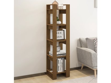 vidaXL Knižnica/deliaca stena medová 41x35x160 cm masívna borovica